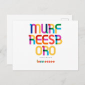 Murfreesboro Tennessee Mid Century, Pop Art, Briefkaart (Voorkant / Achterkant)