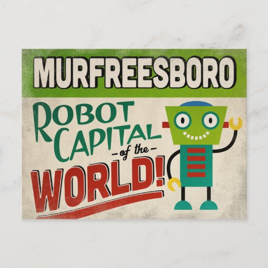 Murfreesboro Tennessee Robot - Funny Briefkaart (Voorkant)
