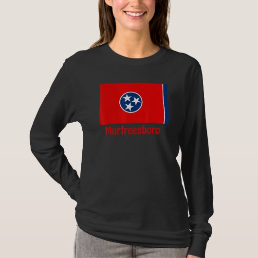 Murfreesboro Tennessee Usa Flag Souvenir T-shirt (Voorkant)