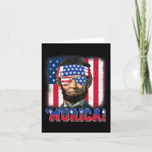 Murica Abe Lincoln 4 juli Murica Patriotic Me Kaart