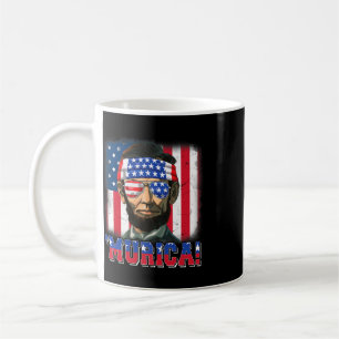 Murica Abe Lincoln 4 juli Murica Patriottisch Mij Koffiemok