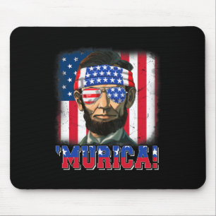 Murica Abe Lincoln 4 juli Murica Patriottisch Mij Muismat