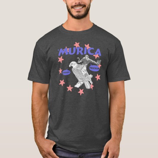 Murica Cowboy en Eagle T-shirt (Voorkant)
