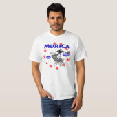 Murica Eagle en Cowboy T-shirt (Voorkant volledig)