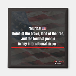 'Murica! Grappige Patriotische Koelkastmagneet - 2 Magneet