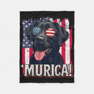 Murica Labrador Retriever 4 juli Amerikaanse FLA Fleece Deken