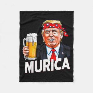 Murica Maak Kerstmis Groot Again Grappig Trump Dra Fleece Deken