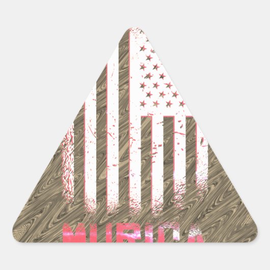 Murica Nationaal Amerikaanse Vlagontwerp Sticker (Voorkant)