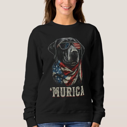 Murica Patriotic Labrador Retriever 4th of July Do Trui (Voorkant)