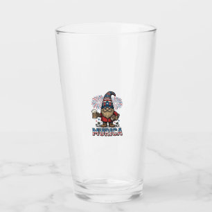 Murica Patriotische Kabouter Bier Vintage Shirt On Glas
