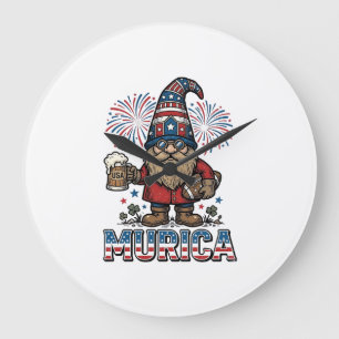 Murica Patriotische Kabouter Bier Vintage Shirt On Grote Klok