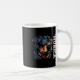Murica Patriottische Rottweiler 4 juli hond Koffiemok