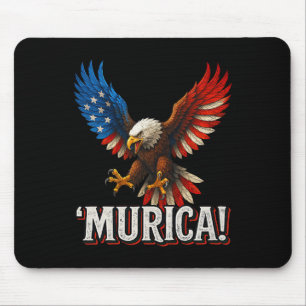 Murica Steenarend 4 juli Amerikaanse Vlag Patrio Muismat