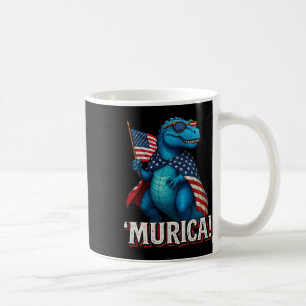 Murica T Rex Dinosaur 4 juli Amerikaanse Vlag VS Koffiemok