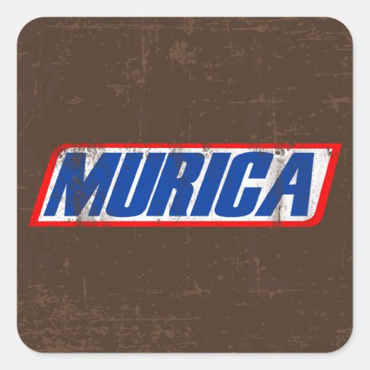 Murica Vierkante Sticker (Voorkant)