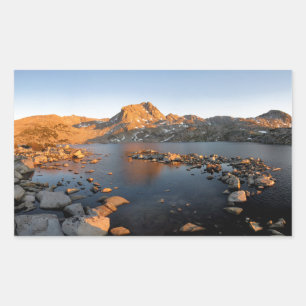Muriel Lake Sunset nabij Piute Pass - Sierra Nevad Rechthoekige Sticker