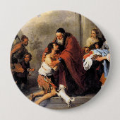 Murillo -- De terugkeer van de verloren zoon Ronde Button 4,0 Cm (Voorkant)