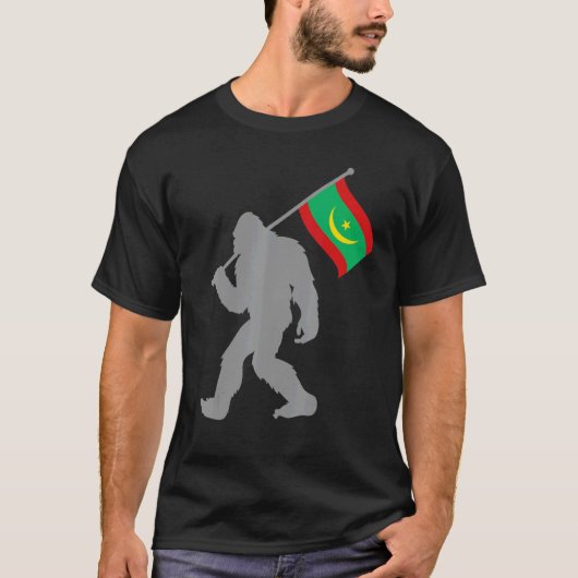 Muritaniya of Mauritaanse vlag op de Mauritaanse v T-shirt (Voorkant)