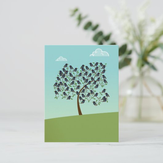 Murmuration of Starlings Briefkaart (Staand voorkant)