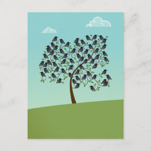 Murmuration of Starlings Briefkaart