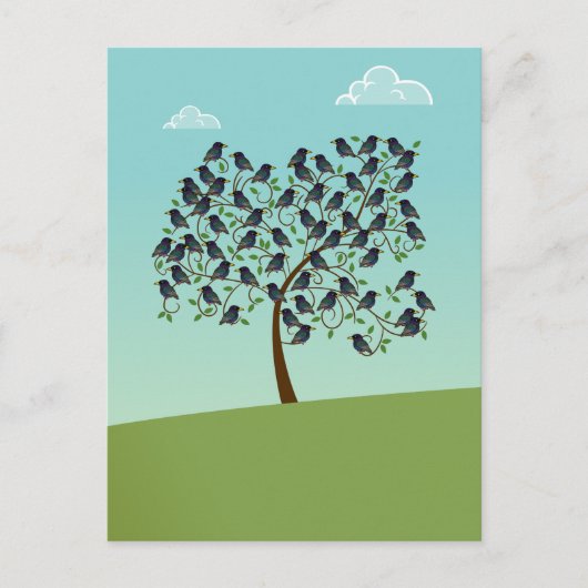 Murmuration of Starlings Briefkaart (Voorkant)