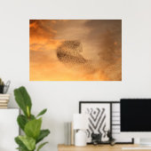 Murmuration of Starlings Print (Thuiskantoor)