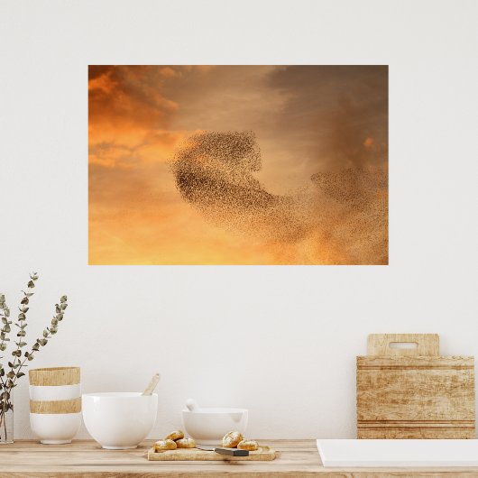 Murmuration of Starlings Print (Keuken)