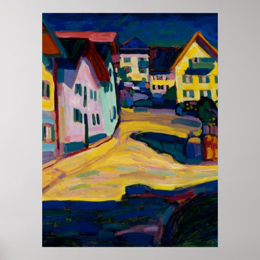 Murnau Burggrabenstrasse 1 - Wassily Kandinsky Poster (Voorkant)