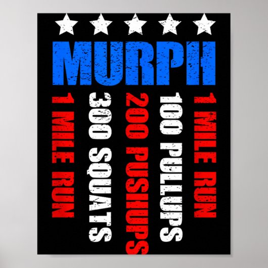 Murph 2021 herdenking dag workout patriottische wo poster (Voorkant)