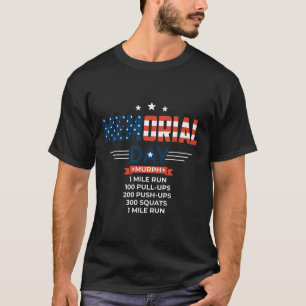 Murph 2021 Memorial Day Workout Patriotic Wod T-shirt