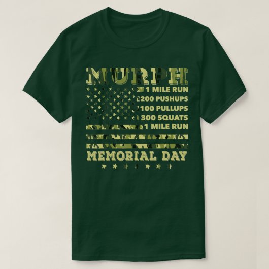 Murph 2021 Workout Challenge American Memorial Day T-shirt (Design voorkant)