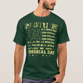 Murph 2021 Workout Challenge American Memorial Day T-shirt