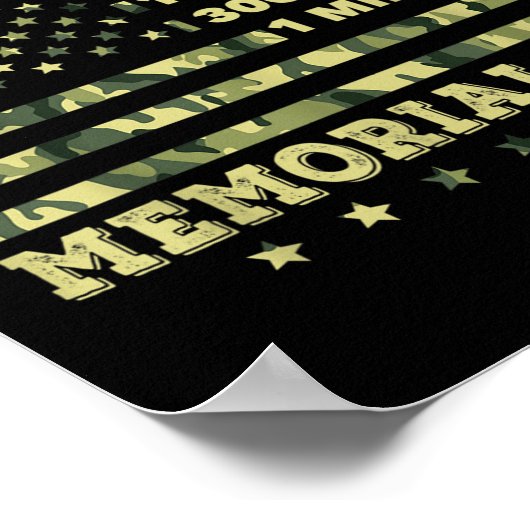 Murph 2021 Workout Challenge Amerikaans Memorial Poster (Hoek)