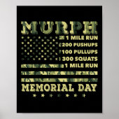 Murph 2021 Workout Challenge Amerikaans Memorial Poster (Voorkant)