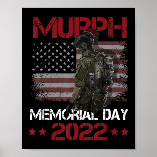 Murph 2022 Happy Memorial Day 4th of Juli Amerikaa Poster (Voorkant)