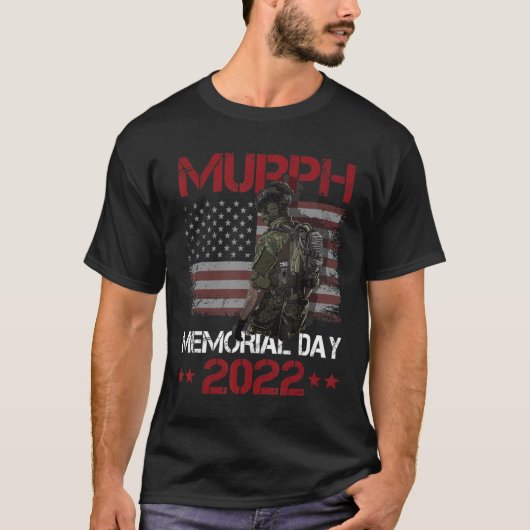 Murph 2022 Happy Memorial Day 4th of Juli Amerikaa T-shirt (Voorkant)