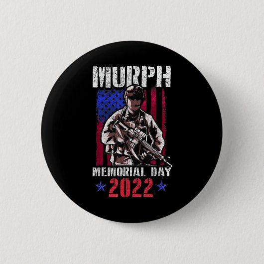 Murph 2022 Workout Challenge Amerikaans Memorial Ronde Button 5,7 Cm (Voorkant)
