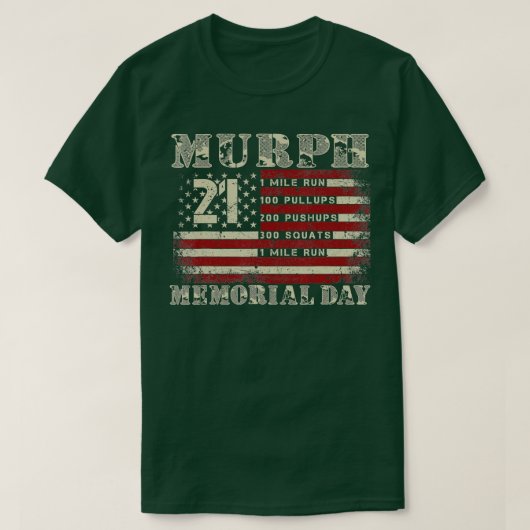 Murph 2023 Memorial Day American Patriotic Workout T-shirt (Design voorkant)
