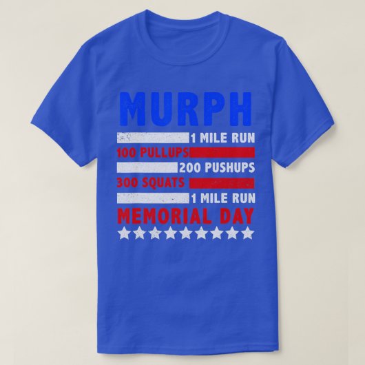 Murph 2023 Memorial Day Workout Patriotic WOD 1 T-shirt (Design voorkant)