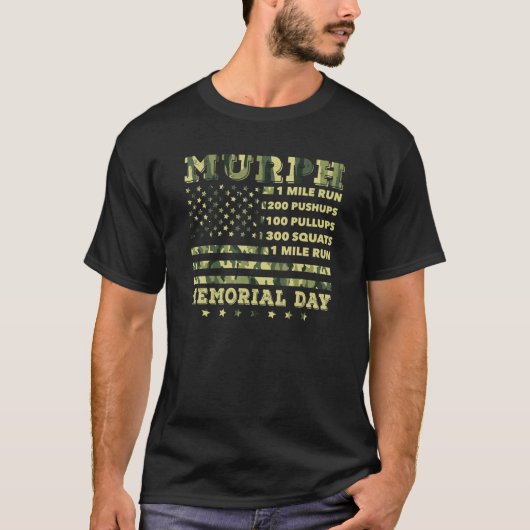 Murph 2023 Workout Challenge American Memorial Day T-shirt (Voorkant)