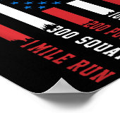 Murph Challenge American Memorial Day Workout Gym Poster (Hoek)