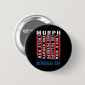 Murph Challenge American Memorial Day Workout Gym Ronde Button 5,7 Cm (Voorkant /achterkant)