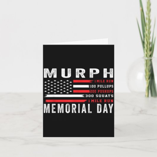 Murph challenge Amerikaanse Memorial Day workout g Kaart (Voorkant)
