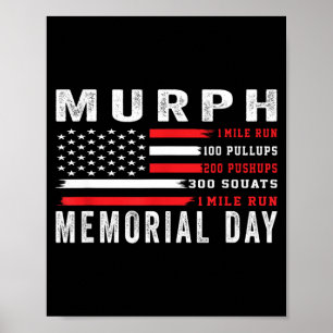 Murph challenge Amerikaanse Memorial Day workout g Poster