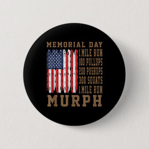Murph Challenge Memorial Day Workout Amerikaans Ronde Button 5,7 Cm