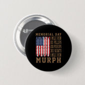Murph Challenge Memorial Day Workout Amerikaans Ronde Button 5,7 Cm (Voorkant /achterkant)
