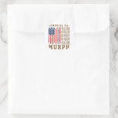 Murph Challenge Memorial Day Workout Amerikaans Ronde Sticker (Tas)