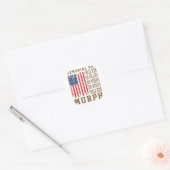 Murph Challenge Memorial Day Workout Amerikaans Ronde Sticker (Envelop)