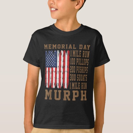 Murph Challenge Memorial Day Workout Amerikaans T-shirt (Voorkant)