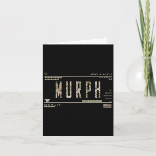 Murph memorial day workout wod militair Murph Kaart (Voorkant)